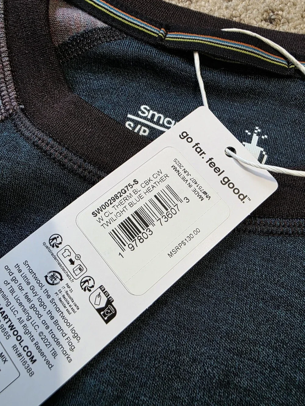 Smartwool Thermal Merino Baselayer NWT